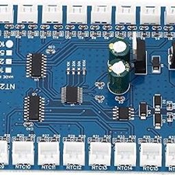 flexman Temperature Sensor Module, ‑20~125℃ Temp Measurement Board, 16 Channels RS485 High Precision Electronic Temperature Temp Control Module Switch (10K)-0
