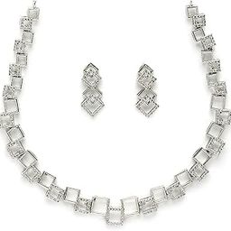 Rhodium Plated Brass Crystal Cubic Zirconia Diamonds Charm Necklace for Women & Girls | Stylish & Skin Friendly and Ideal Gift For Women & Girls-20
