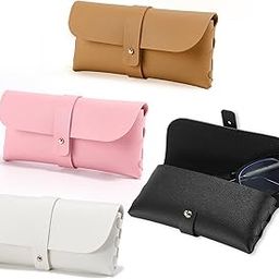 4 Pcs Sunglasses Case For Women, PVC Leather Soft Unisex Specs Case, Multifunctional Specs Pouch For Eyewear Lipstick Data Cable, Portable Travel Glasses Case, Simple Specs Protective Pouch-image-26