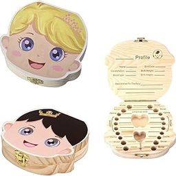 AweMonk Baby First Tooth Fairy Box, Wooden Baby Boy and Baby Girl Tooth Keepsake Box Organizer for Kids Teeth Collection - For Boys and Girls-image-66