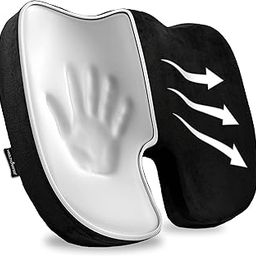 HealthSense Coccyx Cushion for Tailbone Pain Relief, Memory Foam Seat Cushion for Car & Chair with Charcoal-infused Memory Foam, Anti-Slip Back & Washable Premium Velvet Cover - Soft-Spot CC 50-picture-13