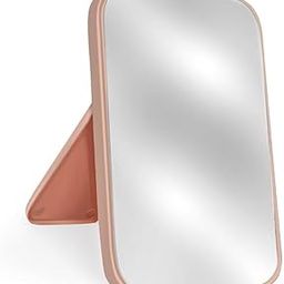MEPOINT Desktop Makeup Mirror, Portable Mirror 8-Inch,Table Desk Dual-Purpose Square Mirror Pink-53