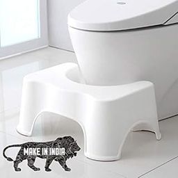Sevia Portable Squat Stool for Western Toilet Plastic Anti-Slip Scientific Angle, Training Foot Supporter Kids Elders Piles Relief Step Elderly Children, Standard-image-81