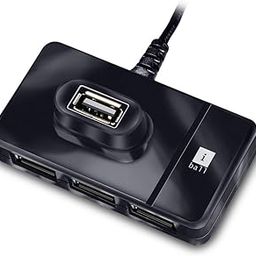 iBall Piano 423 4 Port USB Hub I Slim and cute design I Easy & accessible ports on top I Strong rubber foot pad I piano shiny finish I integrated usb cable - (Black)-16