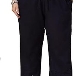 pluss Women Flared Plus Size White Solid Palazzos-picture-13