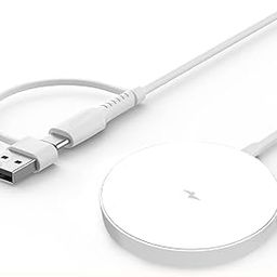 UNIGEN® MAGTEC 100 15W Mag-Safe Magnetic Wireless Charger Fast Charging Compatible with iPhone 16/16 Plus/16 Pro/16 Pro Max,15/15 Plus/15 Pro/15 Pro Max,14/13/12 Series All Qi-Enabled Devices-White-29