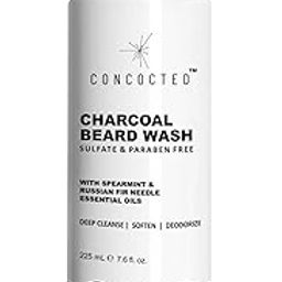 CONCOCTED Sulphate-free Charcoal Beard Wash (225 mL) with Spearmint and Siberian Fir Needle Essential Oils | Deep Cleansing, Conditioning, Itch-reducing | SLS/Paraben Free | Vegan-image-15