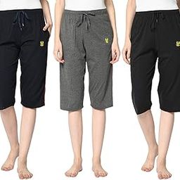 Regular Fit Women Capris(Pack of 3-MACK631900)-image-44