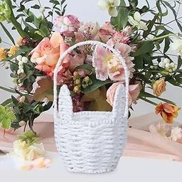 THE STYLE SUTRA Easter Bunny Basket Easter Decor Flower Girl Basket for Kitchen Home Camping White-image-26