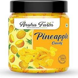 Anshu Farm Pineapple Flavour Candy | Khatti Mithi Pineapple Toffee Goli | Sweet & Tangy Jar Pack ? 400g-image-27