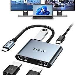 Usb C To Dual Hdmi Adapter 4K@30Hz,Usb C Hub Multiport Adapter With 2Xhdmi,Usb 3.0,100W Pd,Support Usb C To Hdmi Splitter Extended Display For Macbook Pro(Mst Is Not Supported On Macos)-18