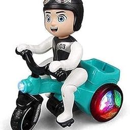 Carryze Electric Tricycle Stunt Toy with 360 Degree Rotating, Multicolour Lights, for Kids (Stunt Tricycle)-image-69