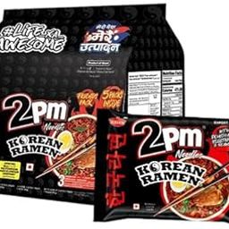 Asian 2PM Noodles Korean Ramen, Chicken Flavour Instant Noodles Friends Pack, 3.53 oz ℮ 100 g, 5 Pack-image-52
