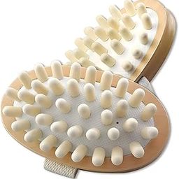 Kootinn 2 Pack Natural Wooden Anti Cellulite Massager Wood Hand-Held Massager Body Brush Muscle Relax Sauna Spa Head Massage Brush-image-29