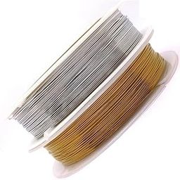 Dhruv Crafts Jewellery Making Metal Beading Golden Wire, 0.45 | Wire for making jewelry items necklaces, bracelets and anklets |Silver & Gold|-image-117
