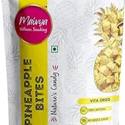 Maivya Natural Dried Pineapple Bites, Vegan, Gluten-Free, No Added Sugar, No Preservatives, Healthy Fruit Snacks For kids and adults (20g)-image-63