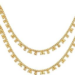 Gold Plated Thin Anklet Fancy Payal Stylish Fashion Jewellery Gift for Women & Girls-image-16