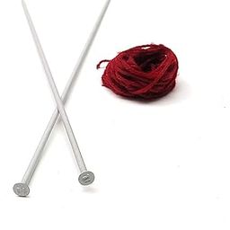 Aluminium Knitting Needle - No 10, Dia - 3.50Mm, Length - 25Cm, Pakki Salai Knitting Needle for Making Woolen Artefacts Sweaters, Doormat, Woolen Toys Set of 2-11