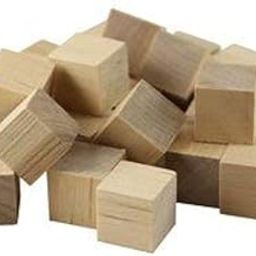 Rashri Wooden Square Cubes (1 x 1 inch) - 10 Pieces-image-1