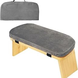 LR Decor E-Shop Meditation Bench Low Seat Chair Yoga Stool Sturdy Kneeling Stool for Praying Gray-image-42