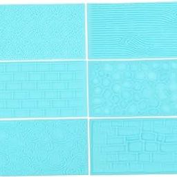 JEWEDECO 6pcs Polymer Clay Texture Mats Embossed Design for Unique Crafts Lightweight Plastic Embossing Tools for DIY Pottery and Mud Projects-image-40