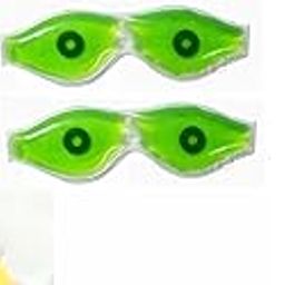 Samtrish Cooling Gel Relaxing Eye Mask for Dark Circles, Dry Eyes, Cooling Eyes, Pain Relief, Redness, Eye Patches, Sleeping Cool Pad Suitable for All Family Members (2 BLUE + 2 GREEN CHASMA)-picture-18