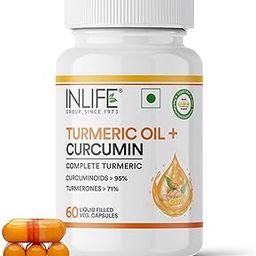 INLIFE Curcumin Capsules with Turmeric Oil | 71% Turmerones & 95% Curcuminoids | Supercritical CO₂ Extracted Oil Supplement | Immune Support & Joint Health – 60 Liquid Filled Vegetarian Capsules-image-64