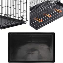 VAYINATO® 2 Feet Black Removable Plastic Tray for Bird Cage | Durable, Lightweight & Easy to Clean | Slide-Out Design | Leak-Proof Tray for Hygienic Pet Care-18