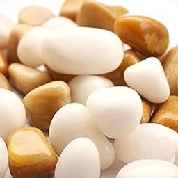 Wowtag White and Brown Polished Natural Stones, 2-4 CM,1.95 KG, for Plant pots, Aquarium, Garden, Home Decoration-image-92
