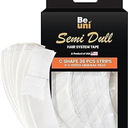 Semi Dull Hair Patch Tape For Men - Super Ultra Hold Up To 2-4 Weeks | No ShineTape For Hair Patch | Waterproof Wig Tape For Men | Skin Safe, Non-Allergic, Medical Grade Material | 36 Pcs-image-76