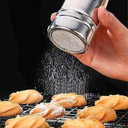 SHIPLORD® Stainless Steel Mesh Spice Shaker for Salt Sugar Pepper Cocoa & Icing Powder - Fine Dusting Control for Baking & Cooking-image-20