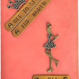 Personalize Passport Holder for Men & Women (Peach) Customized Travel Organizer with Quote & Charm | PU Leather Handcrafted Valentines Gift for Boyfriend & Girlfriend-image-38