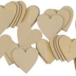 TRENDYNEST® 4xWooden Blank Heart Embellishments for DIY Crafts 50 x 3mm 25pcs | Crafts | Multi-Purpose Craft Supplies | Crafting Pieces | Wooden Pieces-image-79