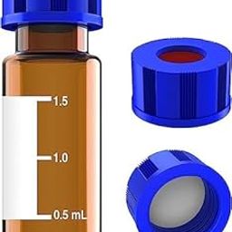 RASAYAN.Autosampler HPLC Vial 2 ml Amber with blue screw cap, Pack of 100 pcs-19
