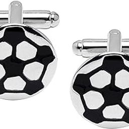 Shining Jewel Elegant Fancy and Designer Silver Plated Football Design Cufflinks For Men (SJ_7185)-image-59