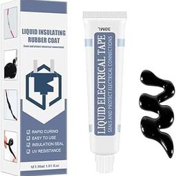 Swopply Liquid Electrical Insulation Glue Tape Waterproof Fast Dry Temperature Resistance, Paste Electronic Sealant Insulating Anti Uv Fast Dry Glue For Office Industrial Use, Black 50Ml-picture-0