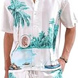 Men Regular Fit Tropical Print Resort Wear Shirt & Boxers Co-ords Set-image-66