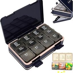 HANNEA® Pill Organizer 3 Times A Day, Weekly Pill Box Medicine Organizer Box with Separate Compartment, Travel Pill Cases Portable for Pills Vitamin Fish Oil Supplements-image-5