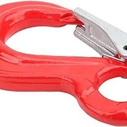 Akozon 2Ton Round Fixed Eye Lifting Hook with Latch Alloy Steel Crane Hoist Hook for Ship, Multifunctional Accessory for Home Use-image-10