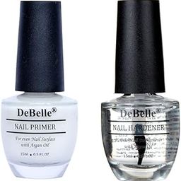 DeBelle Nail Care Combo Set of 2 Nail Primer (Translucent White) Nail Hardener (Transparent) 30 ml (15 ml Each)-51