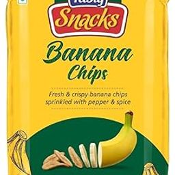 Tasty Snacks Kerala Banana Chips Thin Crunch Crispy Snacks 200 g (Pack of 1) Salted Flavour-image-101