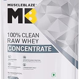 MuscleBlaze 100% Clean Raw Whey Protein Concentrate (Unflavoured, 1kg) | Easy to Digest-29