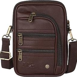 Classic Vegan Leather 7 Pocket Sling Bag For Men and Women | Compact Smart Organiser Messenger Side Mobile Bag For Easy Travel | Special Corporate Gift For Men-image-53
