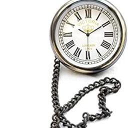 Royal Gold Brass Victoria London 1901 Dial - Antique Pocket Gandhi Watch Royal Look Indian Handicraft Premium Gift Item-image-92