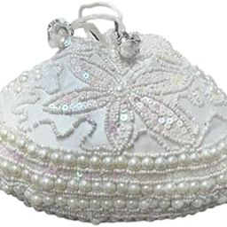 Embroidered Potli Handbag for Women – Handmade Wedding & Special Occasion Purse with Pearl Handle & Tassel-26