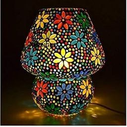Glass LED Table Lamp, Multicolour, Pack Of 1-image-77