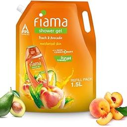 Fiama Body Wash Shower Gel Peach & Avocado, 1.5L Bodywash Refill Value Pouch for Women & Men with Skin Conditioners for Soft & Moisturised Skin, Suitable for All Skin Types-image-48