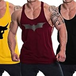 C030451 Men's Tank Tops Muscle Gym Bodybuilding Vest Fitness Workout Train Stringers-image-94