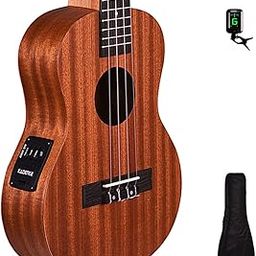 Kadence Tenor Size Ukulele 26inch Mahagony Wood Fluorocarbon strings with Bag and Tuner (Semi Acoustic)-image-40