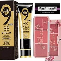 COSMAC PROFESSIONAL BB CREAM, BLUSHER & BEAUTIFUL EYELASHES. COMBO (PACK OF 3)-55
